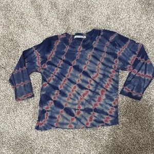 Michael Stars Blue and Pink Tie-Dye Top